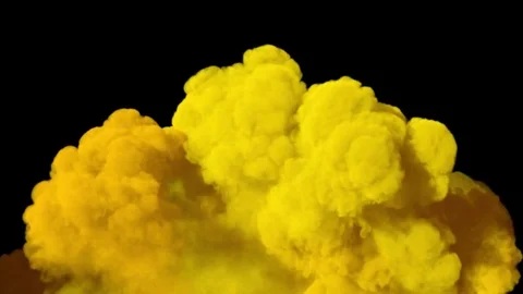 Spreading colored smoke, wiping frame from down to top. Stock Footage 83531388
