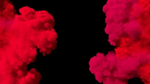 Spreading colored smoke, wiping frame horizontally. Long distance. Stock Footage 88640783