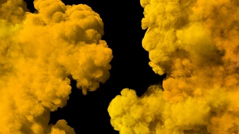 Spreading colored smoke, wiping frame horizontally. Medium distance. Stock Footage 88916445