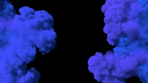 Spreading colored smoke, wiping frame horizontally. Long distance. Stock Footage 89210948