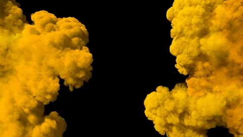 Spreading colored smoke, wiping frame horizontally. Long distance. Video stock 89211160