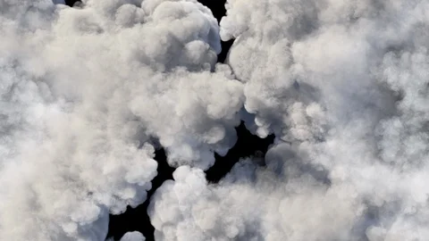 Spreading colored smoke, wiping frame horizontally. Short distance. Stock Footage 89654905