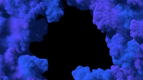 Spreading colored smoke, wiping frame concentrically inwards. Stock Footage 92492536