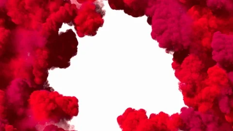 Spreading colored smoke, wiping frame concentrically inwards. Stock Footage 107176364