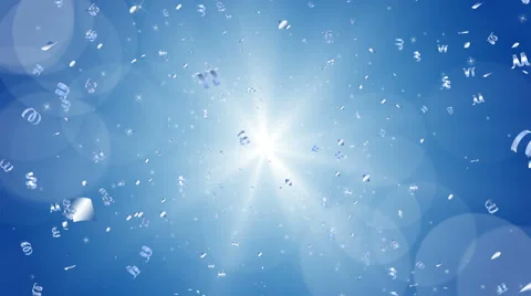 Spreading Confetti motion background - Blue Stock Footage 68630553