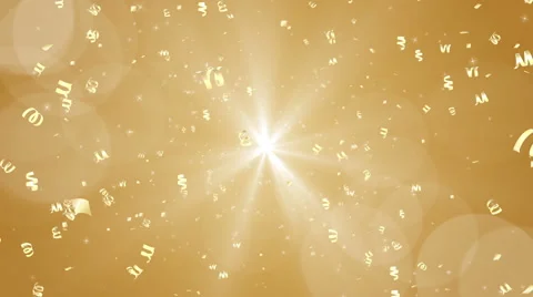 Spreading Confetti motion background - golden color Stock Footage 68629982