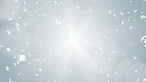 Spreading Confetti motion background - silver color Stock Footage 68630306