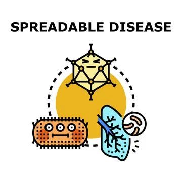 Spreading disease transmission concept vector illustration Stock Illustration