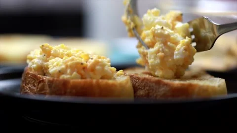 Spreading Egg Mayo Stock Footage 131416175