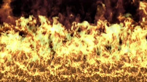Spreading Floor Fire Atmospheric Layer on black scree Stock Footage 325502131