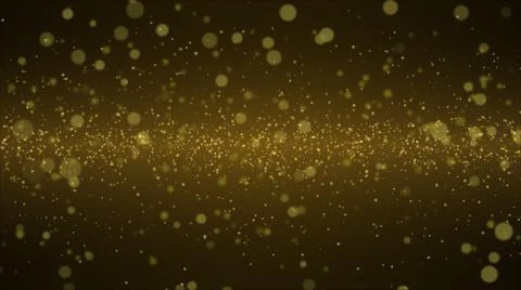 Spreading glitter particles background (gold) Stock Illustration