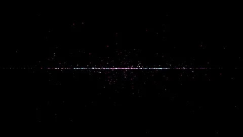 Spreading glitter particles on a line with black background Stock Footage 260696434