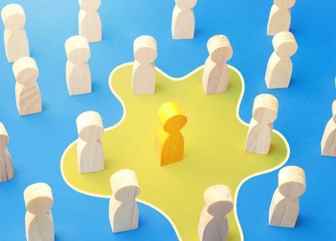 Spreading influence. Idol. A role model. Unite people around idea. Recruit... Stock Photos