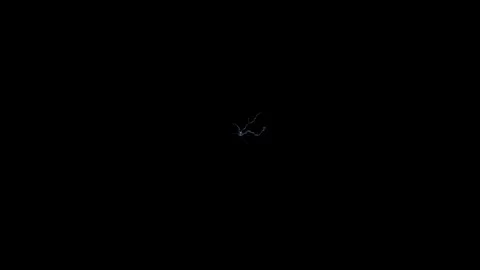 Spreading Lightning Multi Branching Network VFX Overlay On Black Background Stock Footage 338098241