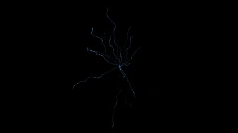 Spreading Lightning Multi Branching Network Compositing Element On Black Stock Footage 339081271