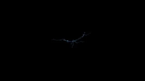 Spreading Lightning Radial Plasma Web Atmospheric Layer Against Black Screen Stock Footage 339695429