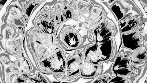 Spreading liquid magic wave rings. Design. Endlessly boiling texture. Stock Illustration