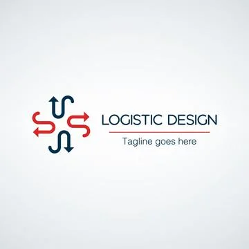 Spreading outward arrows icon. Distribution arrows logo design template. Stock Stock Illustration
