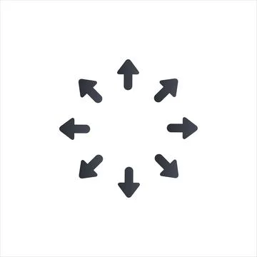 Spreading outward arrows icon. Distribution arrows. Stock vector illustration Stock Illustration