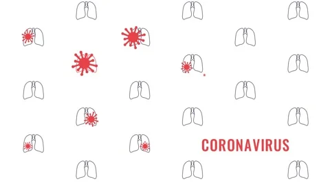 Spreading pattern of corona virus infection animation Stock Footage 142216778