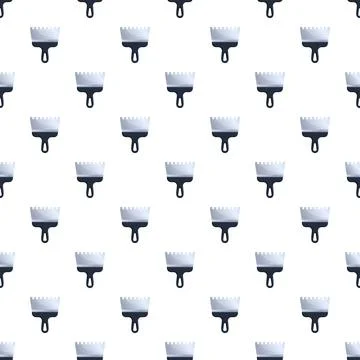 Spreading tool putty knife seamless pattern background Stockillustratie