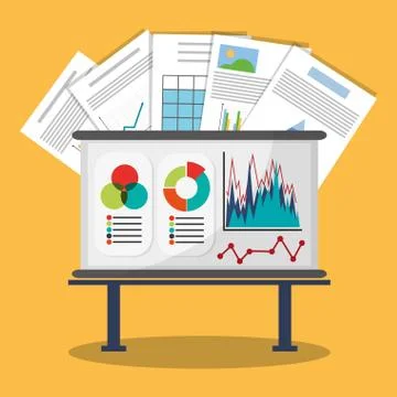 Spreadsheet board infographic design Stock Illustration