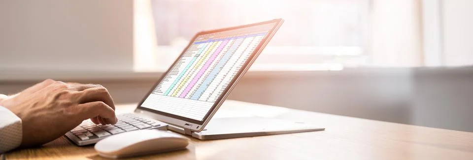 Spreadsheet Business Data Analyst Stock Photos