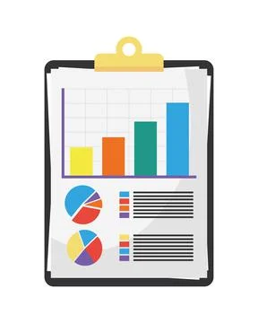 Spreadsheet in clipboard Illustrazione stock
