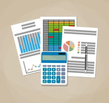 Spreadsheet concept. Business background. Stock Illustration