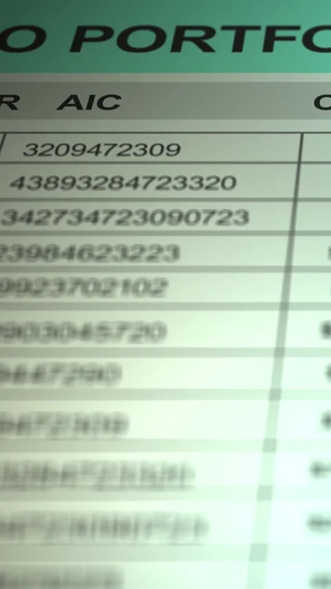 Spreadsheet Containing Generic IPO offerings - Vertical Stock Footage 328265242