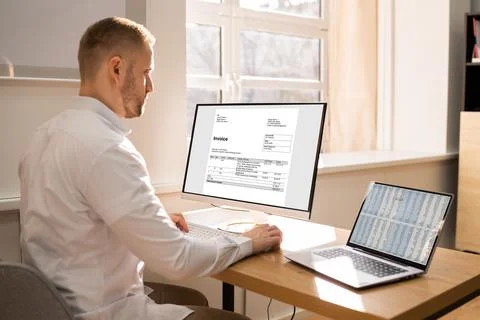 Spreadsheet Data Analyst Stock Photos