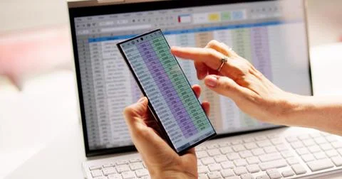 Spreadsheet Data Analyst Foto stock