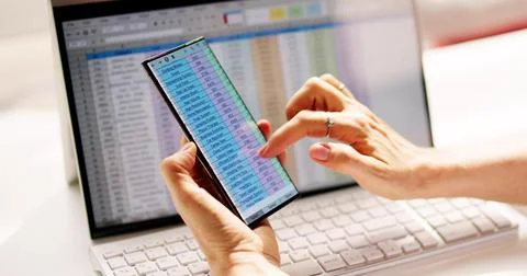 Spreadsheet Data Analyst Stock Photos