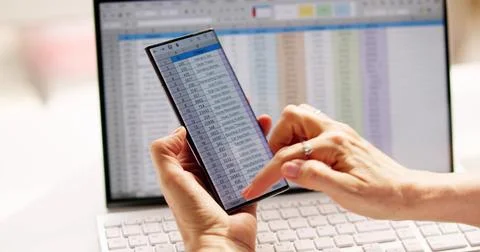 Spreadsheet Data Analyst Foto stock