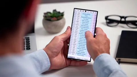 Spreadsheet Data Analyst Using Computer Software Stock Footage 286752487