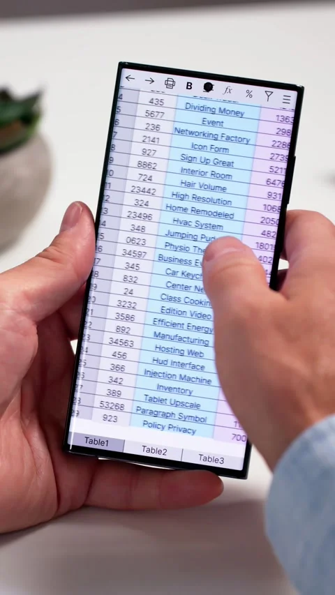 Spreadsheet Data Analyst Using Computer Software Stock Footage 287831770
