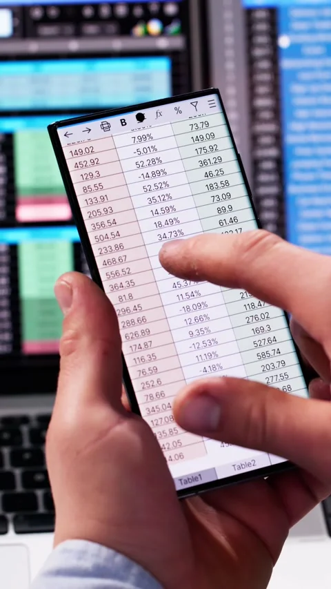 Spreadsheet Data Analyst Using Computer Software Stock Footage 294729999