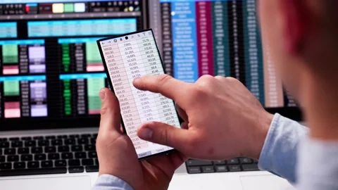 Spreadsheet Data Analyst Using Computer Software Stock Footage 298407616