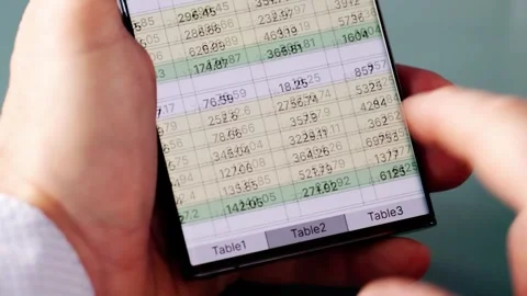 Spreadsheet Data Analyst Using Computer Software Stock Footage 299955802