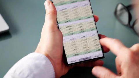 Spreadsheet Data Analyst Using Computer Software Stock Footage 300659265