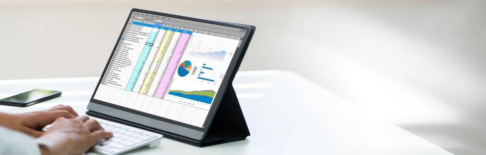 Spreadsheet Data Business Work 写真素材