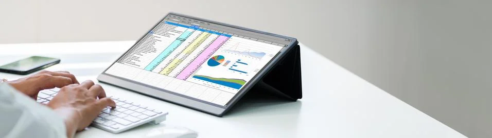 Spreadsheet Data Business Work Foto stock