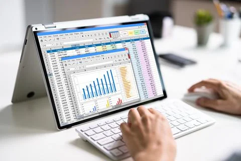 Spreadsheet Data Business Work 写真素材