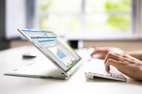 Spreadsheet Data Business Work Stock Photos