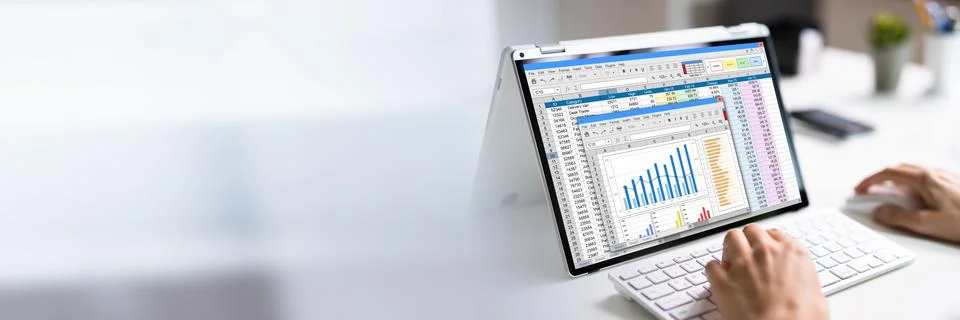 Spreadsheet Data Business Work Foto stock