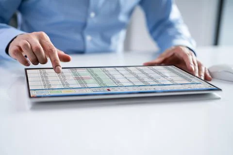 Spreadsheet Data Business Work 写真素材