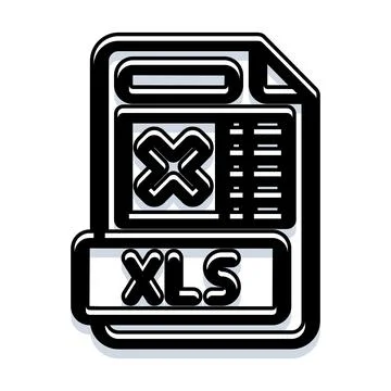Spreadsheet data file document icon for business 스톡 일러스트