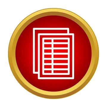 Spreadsheet data file icon for business analysis 스톡 일러스트