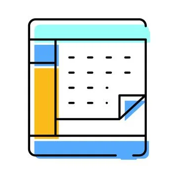 Spreadsheet data organizing financial reporting document icon Stock Illustration