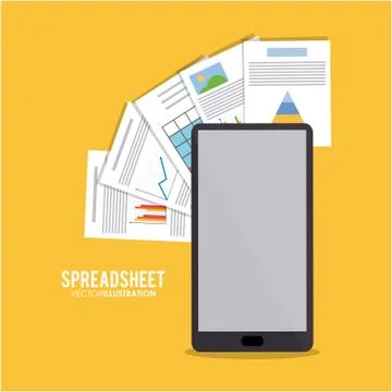 Spreadsheet design, technology and infographic concept イラスト素材